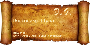 Dusinszky Ilona névjegykártya