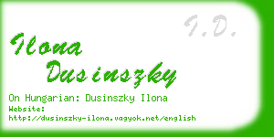 ilona dusinszky business card